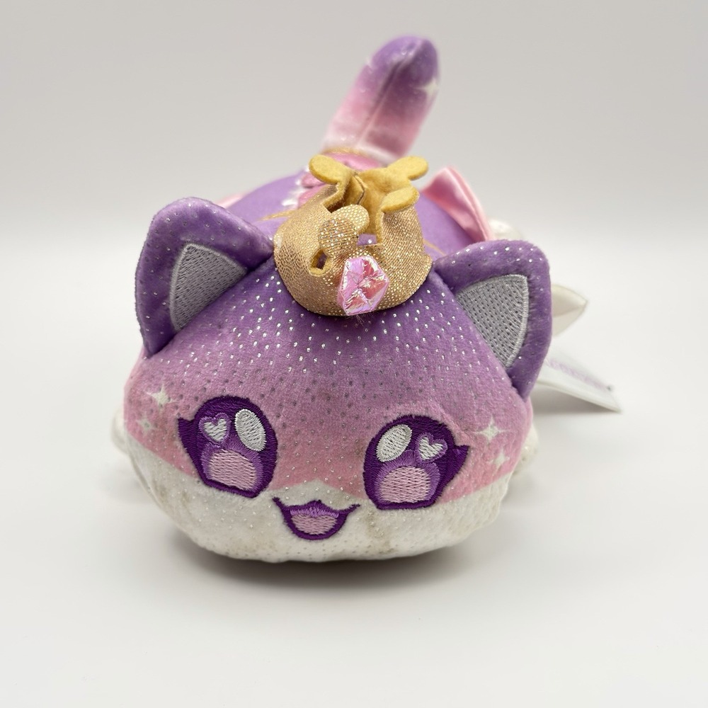 Aphmau Purple Princess Cat Plush Stuffed Animal w/ Crown Glitter 2024 PRE OWNED